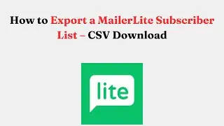 Как экспортировать список подписчиков MailerLite &ndash; загрузка CSV-файла
