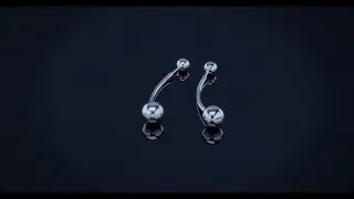 Geometric Ear Bar Bead Two Ball Drop Earrings .925 Sterling Silver