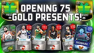 OPENING 75 GOLD CHRISTMAS PRESENTS! | NBA LIVE MOBILE 20