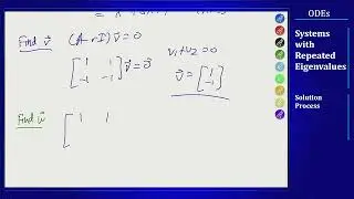 Differential Equations - Constant Coefficient Systems - Repeated Eigenvalue General Process (NEW)