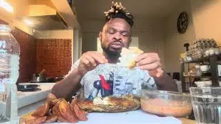 I fry this big fish with potato fries and enjoy it.