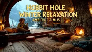Hobbit Room Winter View | Cozy Fantasy Music for Relaxation, Sleep & Study ❄️