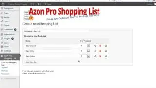 Azon Pro Shopping List - Amazon Wordpress Plugin