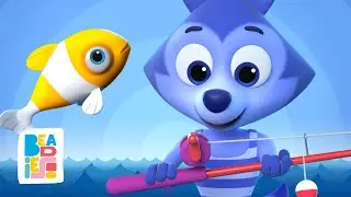 Learning Blue with Wolfy! Exploring Nature and 'Empty-Full' Fun! — Beadies — Cartoons for kids