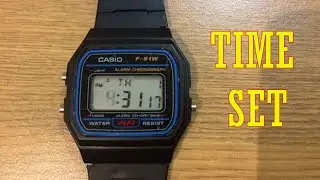 Casio F91W как очень быстро установить время