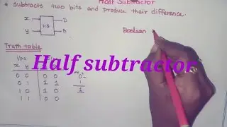 combinational logic #half subtractor