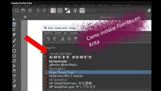 Instalar Fuentes en  Krita