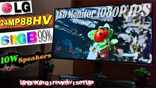 LG 24MP88HV 24 inch Boderless IPS LED 1080p Monitor Unboxing Review Video Editing & Gaming !!