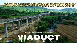 Raipur Vishakpatnam Expressway under construction Viaduct structure Drone view #RVOD5 #construction 