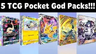 POKEMON TCG POCKET GOD PACK COMPILATION!!! 5 God Packs Pulled In 1 Year!!!