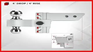 Great product -  YITAMOTOR Adjustable Trailer Hitch, Fits 2.5-Inch Receiver, 4-Inch Drop Hitch, Alum