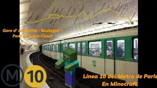 Línea 10 del Metro de París en Minecraft.