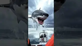Giant Great White Shark Attacks Boat &ndash; Unbelievable Real Footage! 🦈🚤😱