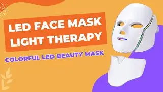 Led Face Mask Light Therapy - RtLvio 7 Colors LED Light Therapy Mask for Facial Skin Care