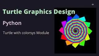 Amazing Turtle Graphics Design Python | turtle with colorsys Module 🔥🔥
