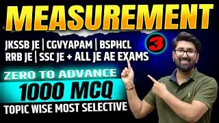 MEASUREMENT MOST SELECTIVE MIXED MCQs #03 | JKSSB JE | PGCIL DT | RRB JE 2025 | SSC JE 2025 | MIDC