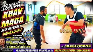 Franklin Joseph Krav Maga Self Defense in Bengaluru ~ Knife 360 Degree Defense Drill A410 #KravMaga