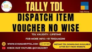 Dispatch item voucher no wise Loading slip Tally TDL 