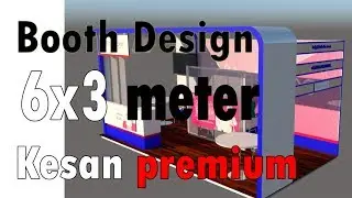 Design Booth ukuran 6x3 meter #desainbooth #boothdesign #exhibitionBooth
