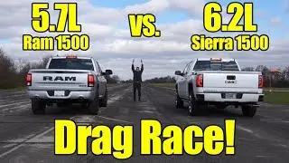 Гонка Ram 1500 против GMC Sierra 1500! Это была напряжённая гонка! Это призовые бои Kunes Country!