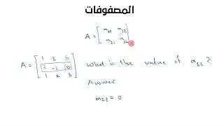 المصفوفات وأنواعها (الشكل العام للمصفوفة - أنواع المصفوفات )Matrices