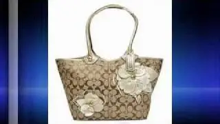 Coach Signature Bleecker Flower Floral Applique Shopper Bag