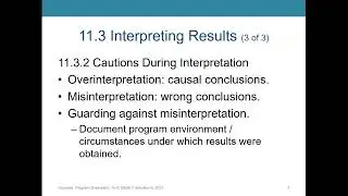 Giancola Ch 11- Interpret: Interpreting Evaluation Results