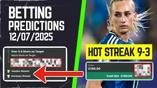 9-3 STREAK💰Women&rsquo;s Euros Football Predictions Today | Sweden vs Germany & More 
