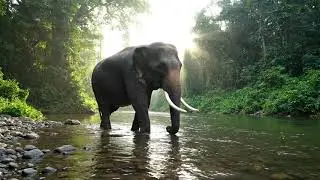 elephant slowly walking 8K