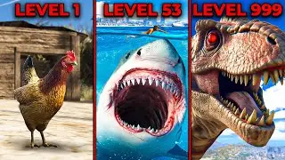 JOGANDO GTA 5 com o  MENOR ao MAIOR ANIMAL!