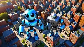 Six Tiny Robots Build a Town | Fun Robot Song for Kids | Nursery Rhymes and STEM Learning