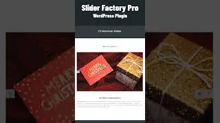 Christmas Slider by using Slider Factory Pro WordPress Plugin | Wpfrank Slider Plugin #Shorts