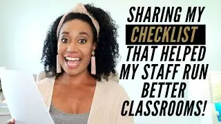 Childcare Classroom Management | My Daily Classroom Management Walk-through Checklist
