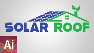 Design Vector Solar Roof Logo - Adobe Illustrator Tutorial