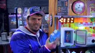 MAN PICKS UP REFRIGERATOR WITH ONE HAND!!!  A discovery of the KAMBROOK ASPIRE PERSONAL MINI FRIDGE