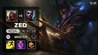 Zed vs Ekko Mid - KR Master - Patch 12.20 Season 12