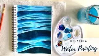 Relaxing Water Painting inspired by Emily Mackey Art | Acrylic Painting
