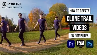 Как создать видео CLONE TRAIL на компьютере в высоком качестве | Insta360 Shot Lab Effect от Gaba_VR