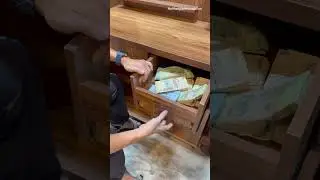 Hidden Compartment Vanity #videos #furniture #woodscraft #wood #virals #diy #money #shorts