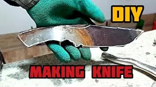 Hunting Knife From Concrete Cutoff Wheel | making a knife