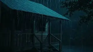 End Sleepless Nights in 3 Minutes with Growling Rain & Shrill Thunder on Tin Roof at Night 🌧️