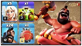 Th15 Queen Walk Hog Riders Attack Strategy | Th15 Mass Hog | Th15 Hog Riders Attack Strategy - Coc