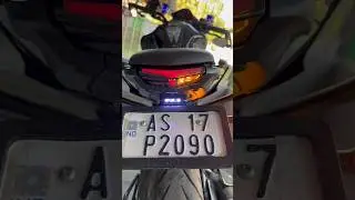 MT 15 integrated tail light! Full video soon! #mt15 #modified #bike #taillights #4k #rgb #light