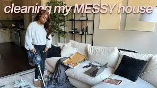 realistic days in my life living alone: cleaning my MESSY home!