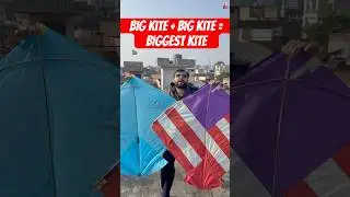big kite + big kite = biggest kite | biggest kite ever #kite #experiment