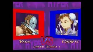Hyper Street Fighter 2 AI Nerf (PS2) - Vega/Balrog (Champ/Dash) - Hardest - No Continues