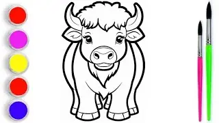 Realistic Bull Drawing TutorialBull Drawing with Colored Pencils #drawingforkids