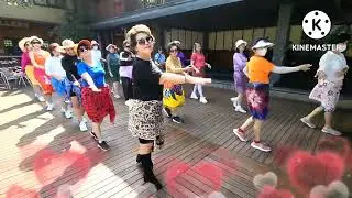 Bengawan Solo Line Dance || Demo by Happy Rainbow LD