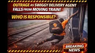 &ldquo;Outrage as Swiggy Delivery Agent Falls From Moving Train in Andhra | Who Is Responsible?&rdquo;
