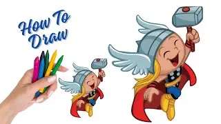How to draw Thor - Captain America || Easy drawing for kids